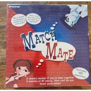 NEW Match Mate Board Game | Pressman | How Well Do You Know Your Partner | 2007